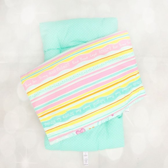 American Girl Doll Cushion & Mat Set Green/Pink Polka Dot Butterfly Pattern - Picture 6 of 8